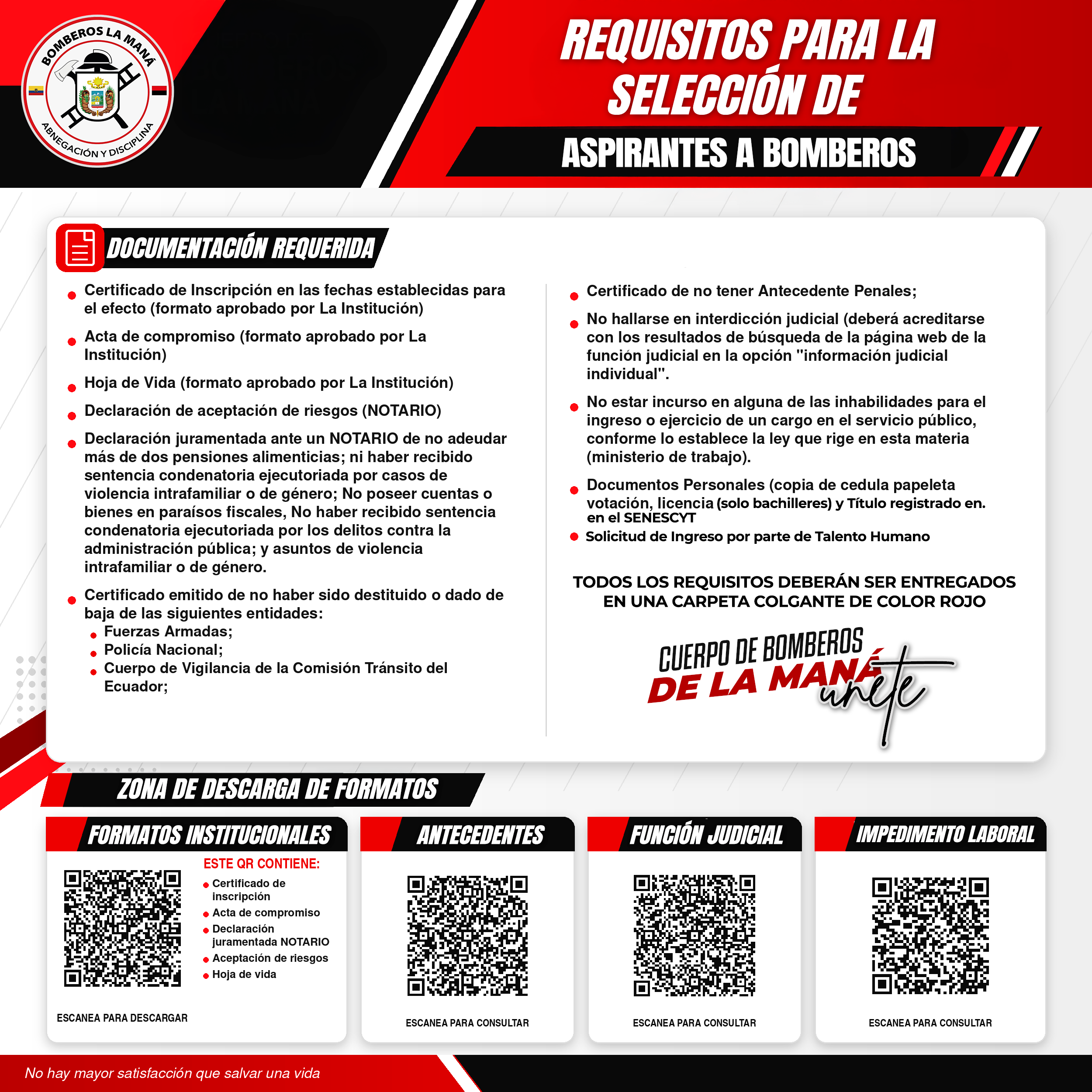 Flyer del proceso de selección