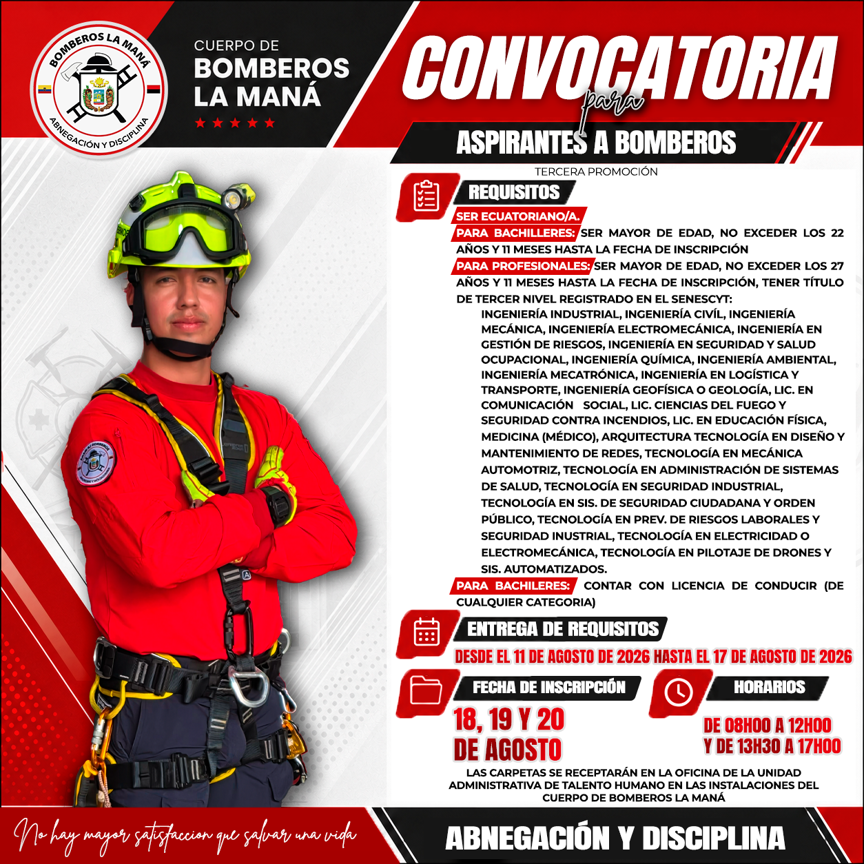 Flyer del proceso de selección